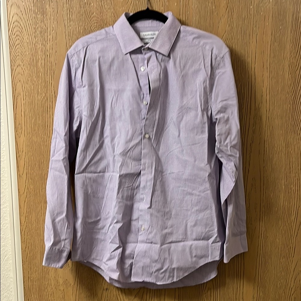 Calvin Klein Men's Purple Dress Shirt